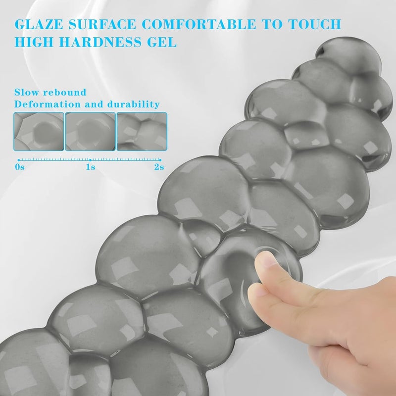 KEPUTAIER Gel Cloud Keyboard and Mouse Wrist Rest, Cute Wrist Support and Arm Support Keyboard Rest for Keyboard and Mouse Typing Pain Relief，Suitable for Office/Computer/Laptop/Gaming (Gray) - Image 4